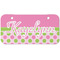 Pink & Green Dots Mini Bicycle License Plate - Two Holes