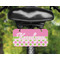 Pink & Green Dots Mini License Plate on Bicycle - LIFESTYLE Two holes