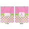 Pink & Green Dots Minky Blanket - 50"x60" - Double Sided - Front & Back