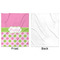 Pink & Green Dots Minky Blanket - 50"x60" - Single Sided - Front & Back