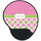 Pink & Green Dots Mouse Pad with Wrist Support - Main