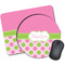 Pink & Green Dots Mouse Pads - Round & Rectangular