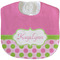 Pink & Green Dots New Baby Bib - Closed and Folded