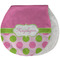 Pink & Green Dots New Baby Burp Folded
