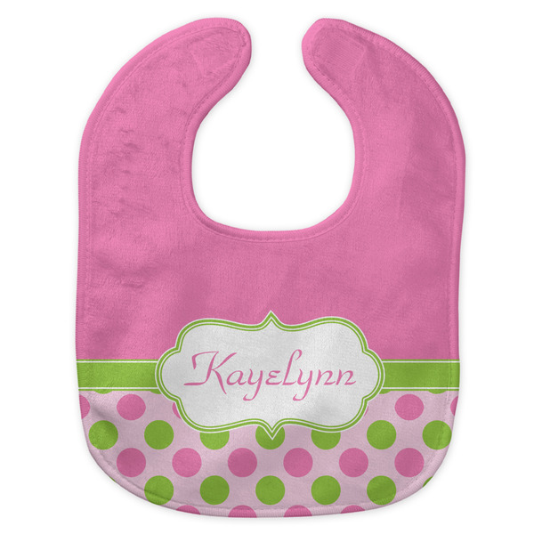 Pink & Green Dots New Bib Flat Approval