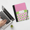 Pink & Green Dots Notebook Padfolio - LIFESTYLE (large)