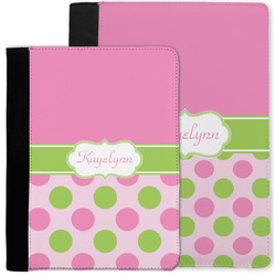 Pink & Green Dots Notebook Padfolio w/ Name or Text