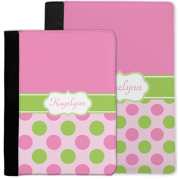 Pink & Green Dots Notebook Padfolio - MAIN