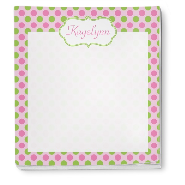 Pink & Green Dots Notepad - Apvl