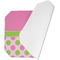 Pink & Green Dots Octagon Placemat - Single front (folded)