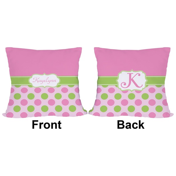 Pink & Green Dots Outdoor Pillow - 20x20