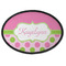 Pink & Green Dots Oval Patch