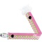 Pink & Green Dots Pacifier Clip (Personalized)