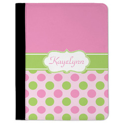 Pink & Green Dots Padfolio Clipboard (Personalized)