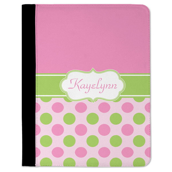 Custom Pink & Green Dots Padfolio Clipboard (Personalized)