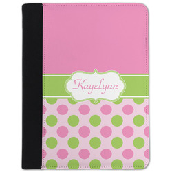 Pink & Green Dots Padfolio Clipboard - Small (Personalized)