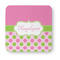 Pink & Green Dots Paper Coasters - Approval