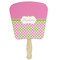 Pink & Green Dots Paper Fans - Front