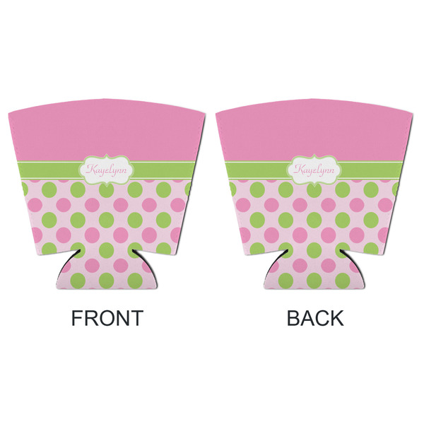 Pink & Green Dots Party Cup Sleeves - with bottom - APPROVAL