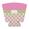Pink & Green Dots Party Cup Sleeve - with Bottom (Personalized)