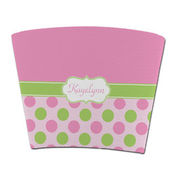 Pink & Green Dots Party Cup Sleeve - without bottom (Personalized)
