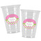 Pink & Green Dots Party Cups - 16oz - Alt View