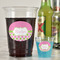 Pink & Green Dots Party Cups - 16oz - In Context