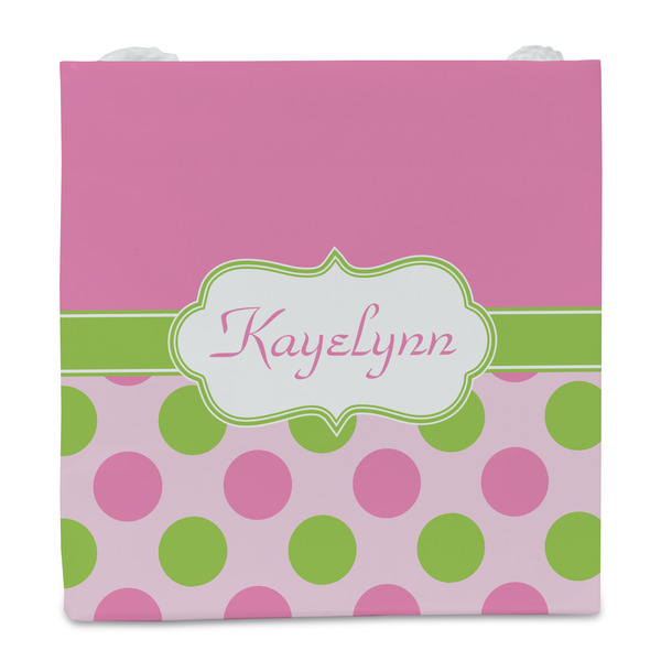 Pink & Green Dots Party Favor Gift Bag - Gloss - Front