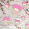 Pink & Green Dots Party Supplies Combination Image - All items - Plates, Coasters, Fans