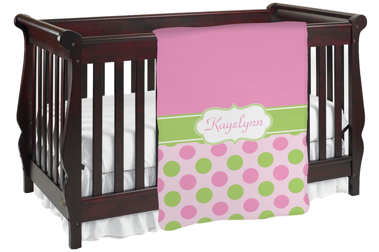 pink and green baby blanket