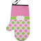 Pink & Green Dots Left Oven Mitt (Personalized)