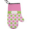 Pink & Green Dots Right Oven Mitt w/ Name or Text