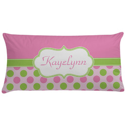 Pink & Green Dots Pillow Case (Personalized)
