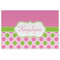 Pink & Green Dots Personalized Placemat (Front)