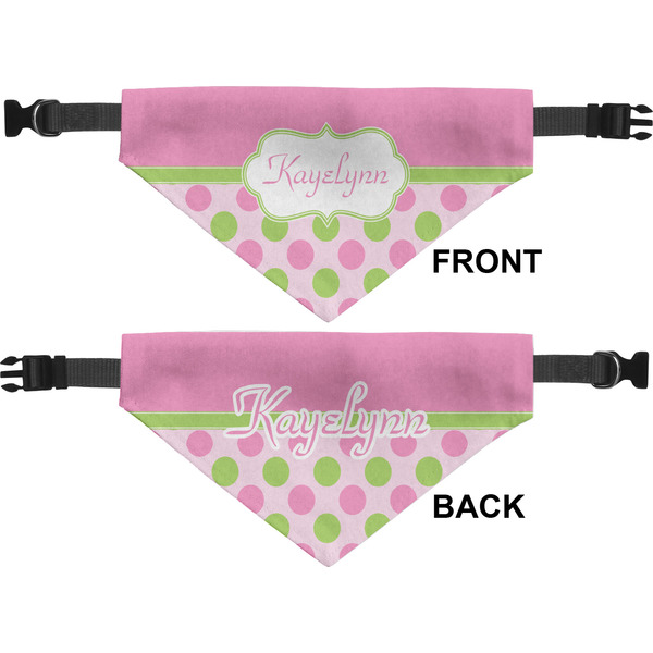 Pink & Green Dots Pet Bandana Approval