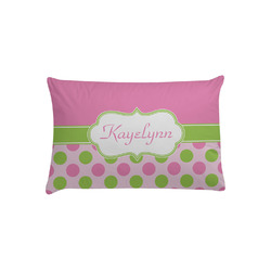 Pink & Green Dots Pillow Case - Toddler w/ Name or Text