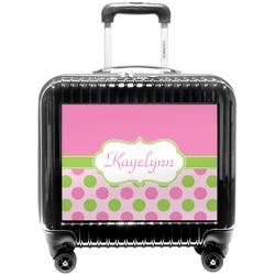 Pink & Green Dots Pilot / Flight Suitcase (Personalized)