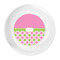 Pink & Green Dots Plastic Party Dinner Plates - Approval