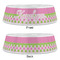 Pink & Green Dots Plastic Pet Bowls - Large - APPROVAL