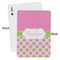 Pink & Green Dots Playing Cards - Approval