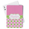 Pink & Green Dots Playing Cards - Front View