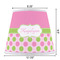 Pink & Green Dots Poly Film Empire Lampshade - Dimensions