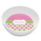 Pink & Green Dots Melamine Bowl - Side and center