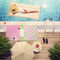Pink & Green Dots Pool Towel Lifestyle