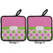 Pink & Green Dots Pot Holders - Set of 2 APPROVAL