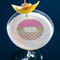 Pink & Green Dots Printed Drink Topper - Medium - In Context