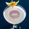 Pink & Green Dots Printed Drink Topper - Small - In Context