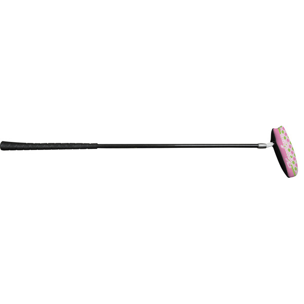 Pink & Green Dots Putter Cover (In Use)