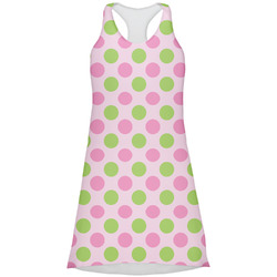 Pink & Green Dots Racerback Dress (Personalized)