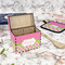 Pink & Green Dots Recipe Box - Full Color - In Context